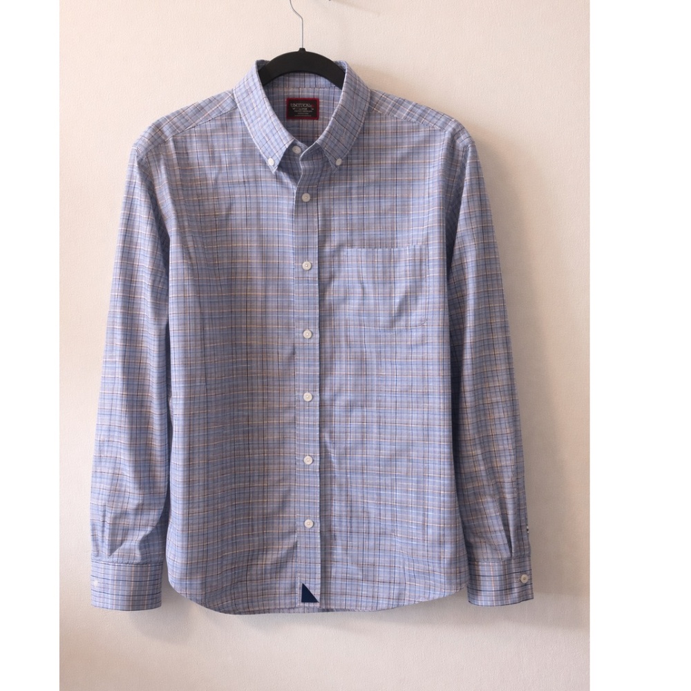 UNTUCKit Multiple Color Check Pattern Down Shirt … - image 1